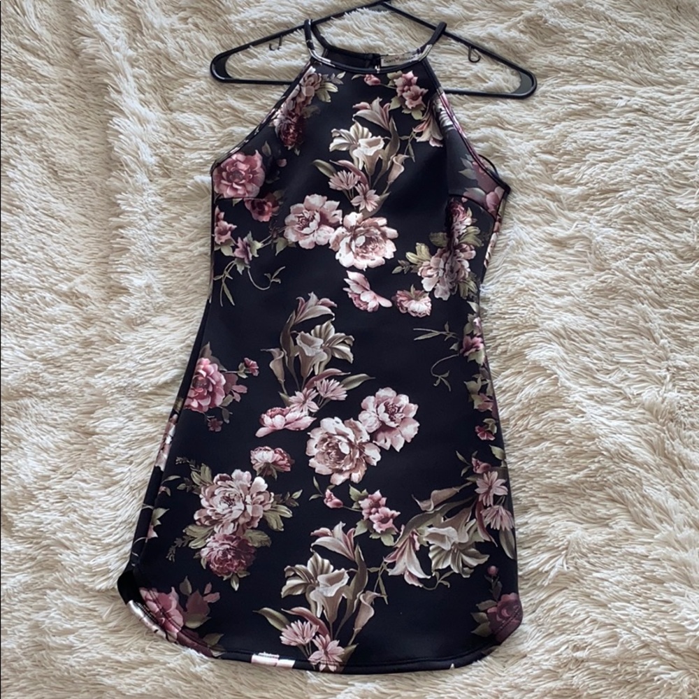 Dainty Hooligan Black Floral Bodycon Dress